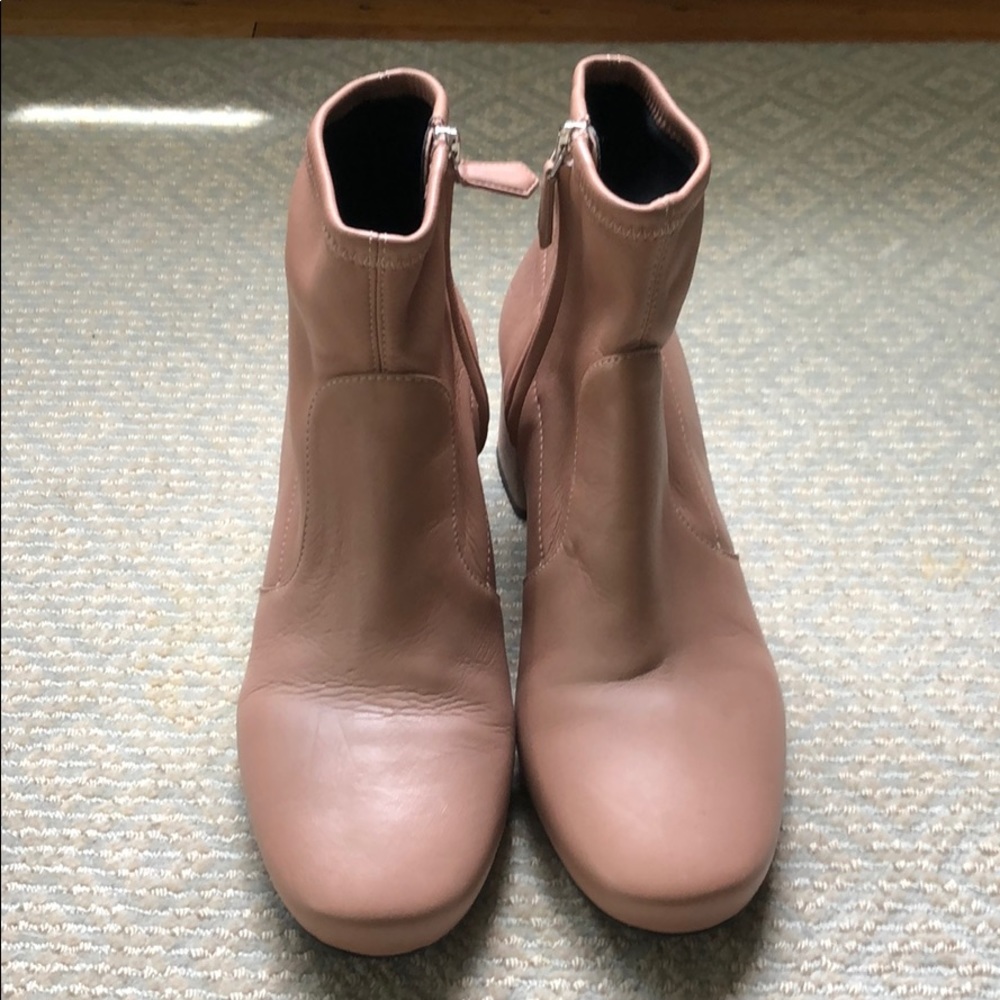 Prada Nude Ankle Boots